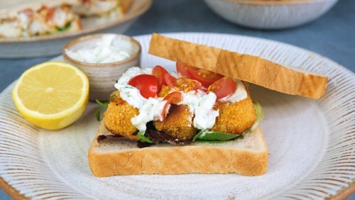 Homemade Fish Finger Sandwich