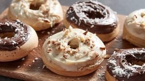 Healthy Baked Donuts With Protein Spread