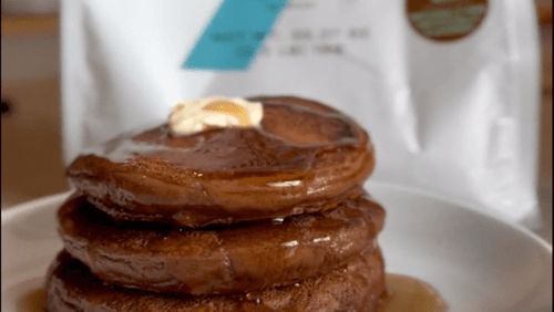 Mint Chocolate Buttermilk Protein Pancakes
