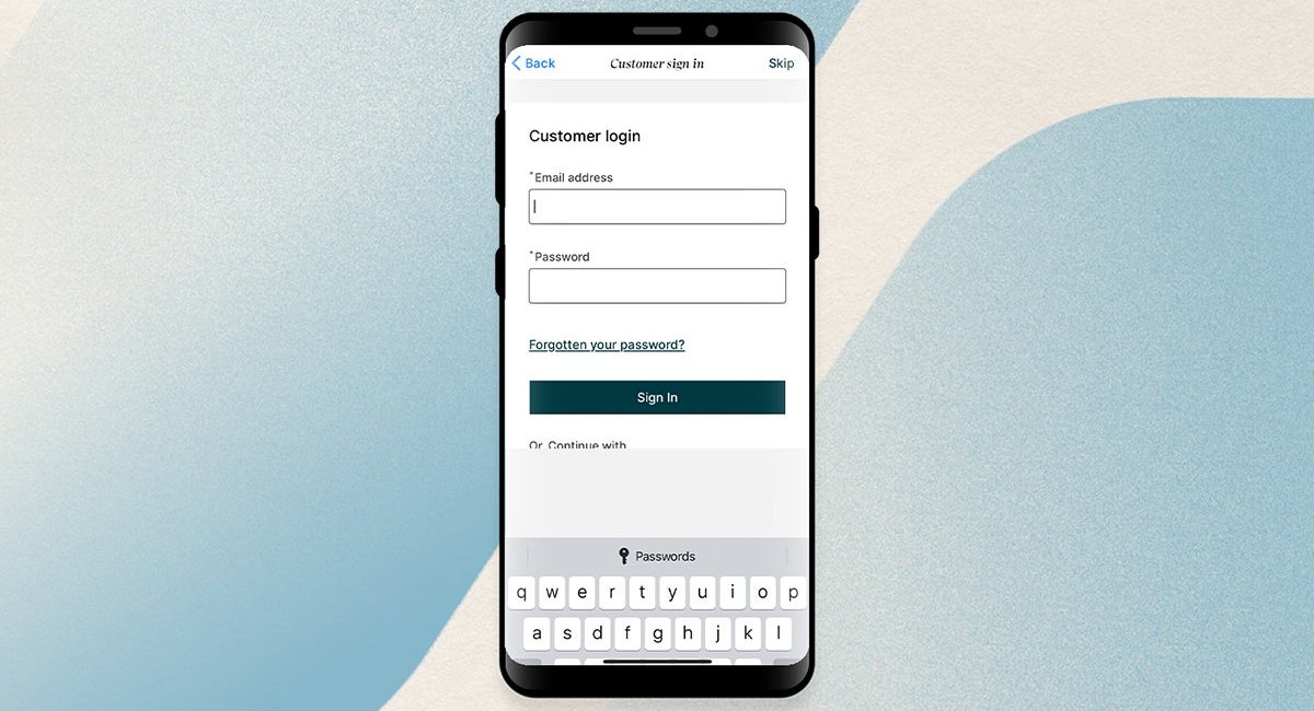 How to log in to Myprotein app