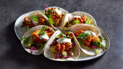 Vegan Buffalo Cauliflower Tacos