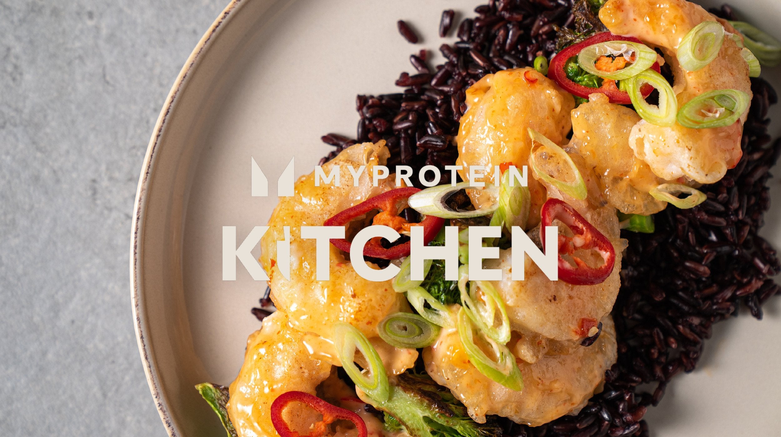 Crispy Sriracha Prawns With Black Rice