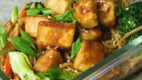 Crispy Tofu & Teriyaki Noodle Meal Prep