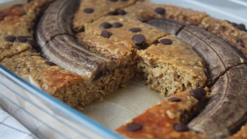 Fettarmer Erdnussbutter Bananenkuchen