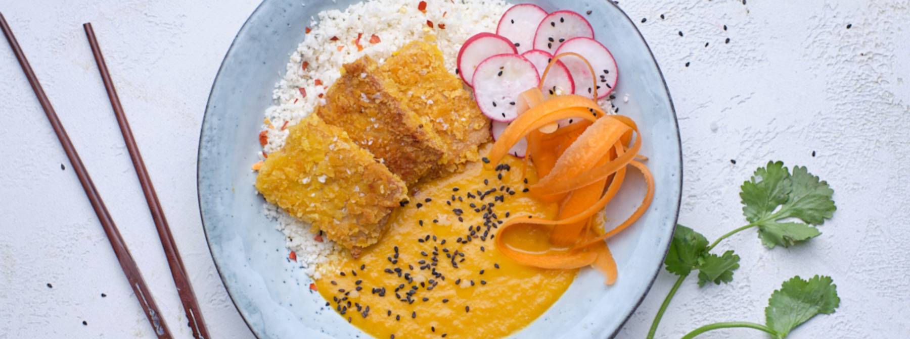 Knuspriger Katsu Curry mit Tofu | 8fit Rezepte