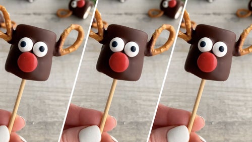 Rentier Marshmallow Pops | Fitwaffle Weihnachts-Rezept