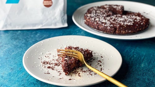 4 Zutaten Schokoladen Oat Cake ohne Backen