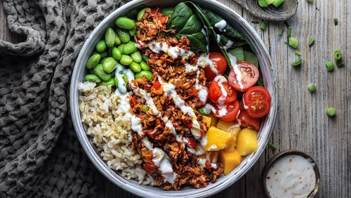 Vegane Tofu-Hack Bowl | Vegane Meal Prep