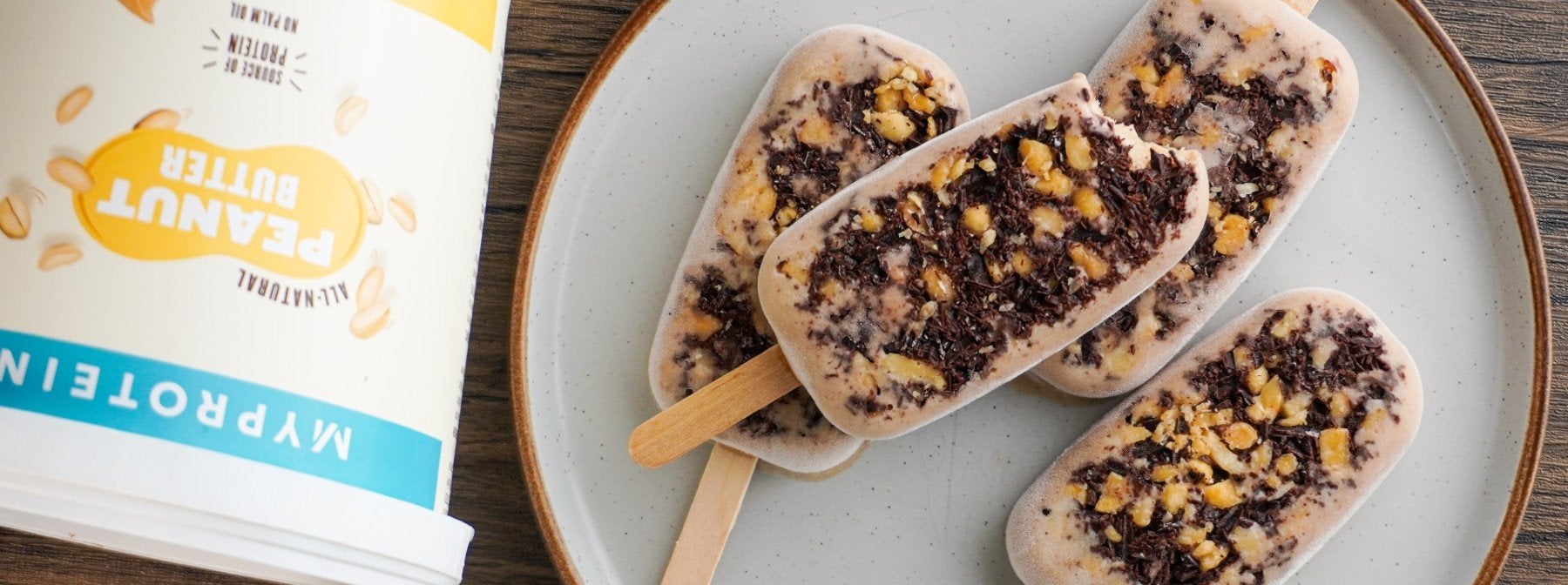 Köstliche Erdnussbutter Eiscreme Lollies