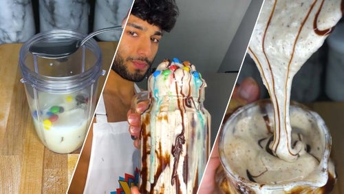 Super einfacher und proteinreicher M&M Sundae