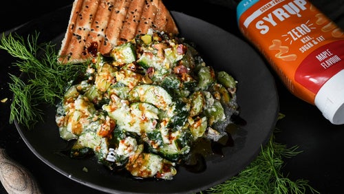 Veganer Feta-Gurken-Salat