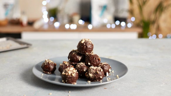 Weihnachts-Schokoladen Protein-Bällchen