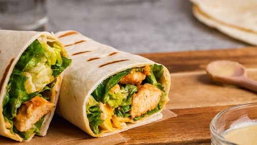 Wraps mit Caesar Salat | Meal Prep Rezept