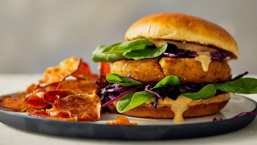 Würziger Kichererbsen Burger | Veganes Rezept