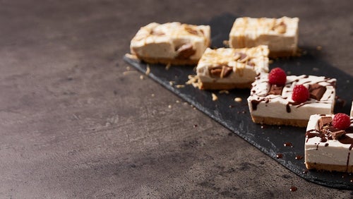 5-Zutaten Käsekuchen Riegel Zweierlei