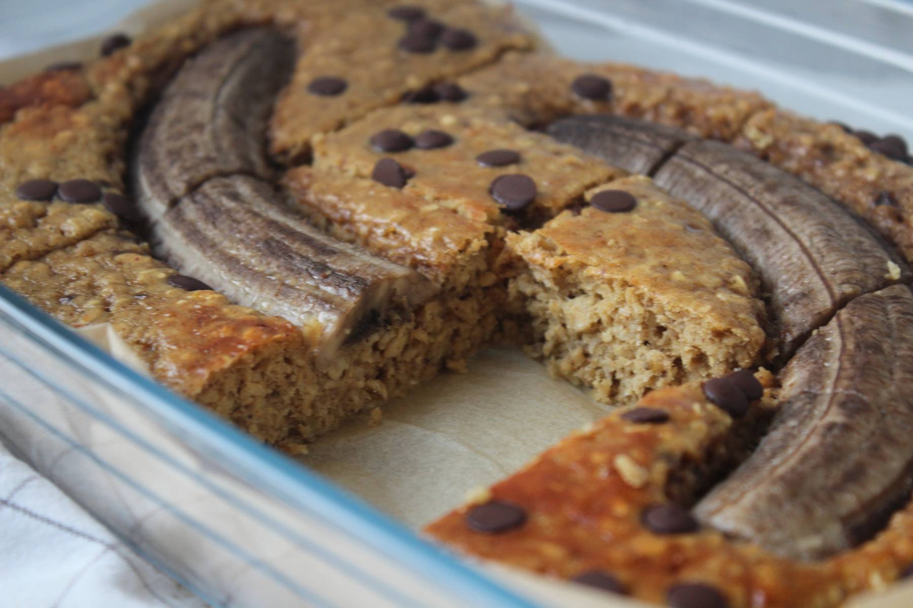 Fettarmer Erdnussbutter Bananenkuchen