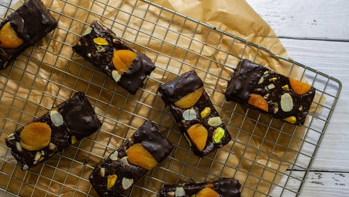 Gooey Erdnussbutter Cookie Riegel