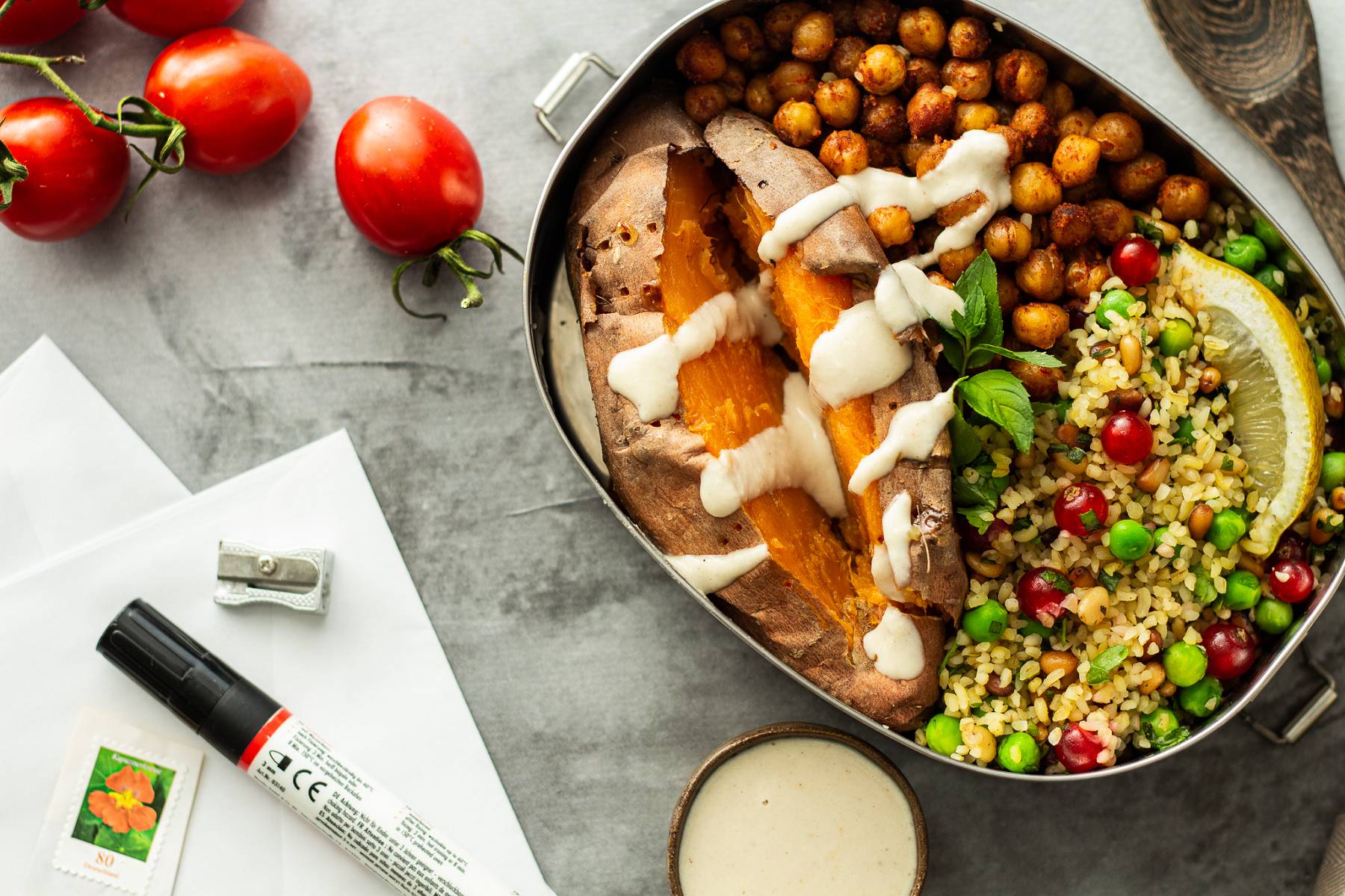 Bulgur Süßkartoffel Meal Prep