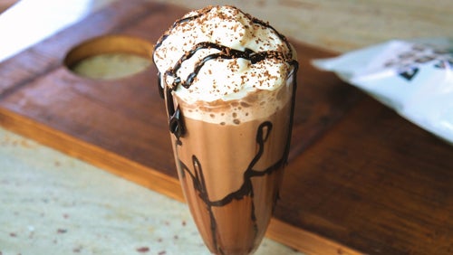 Proteinreicher Mocha Frappe | Kaffee Boost Whey
