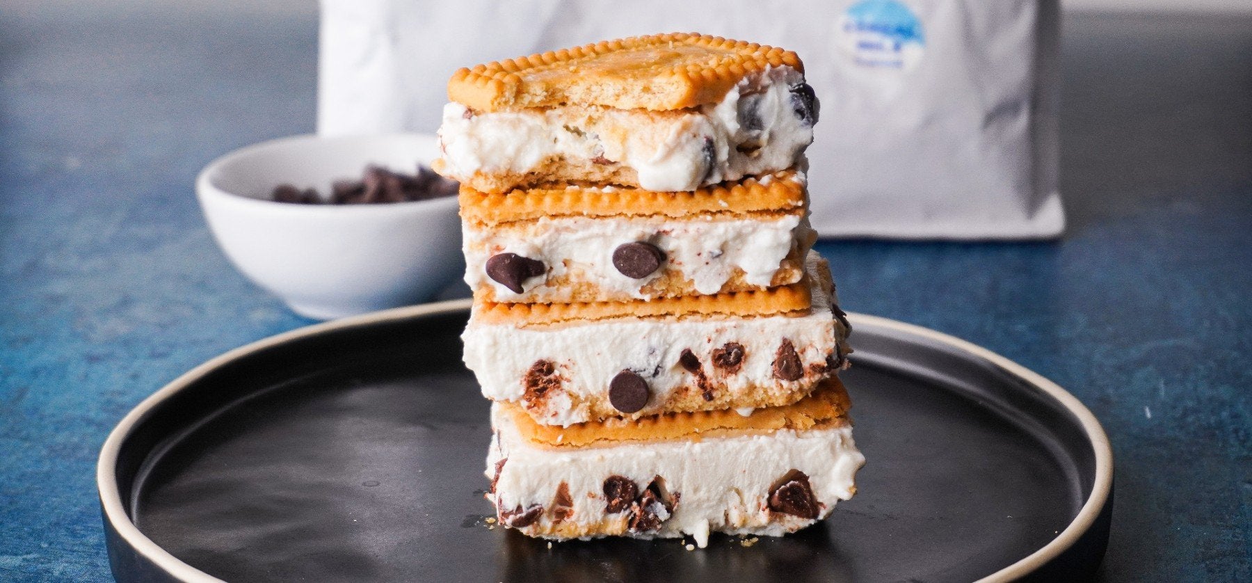 Proteinreiches Sandwich Eis