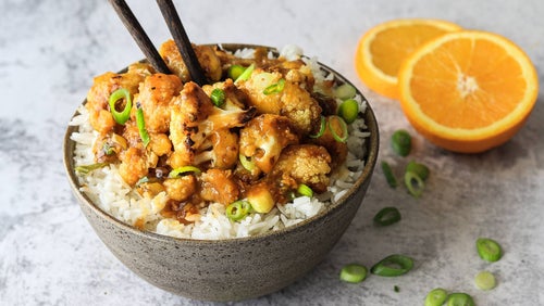 Vegane Orangen Blumenkohl Wings