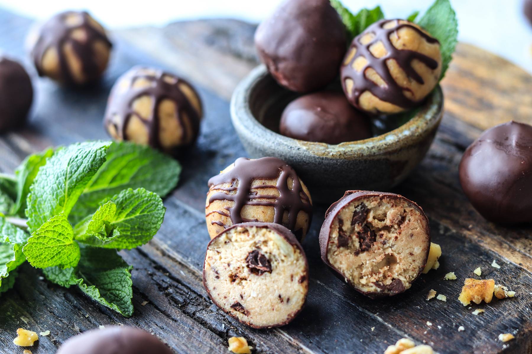 Walnuss Kichererbsen Kugeln | Veganes Snack Rezept