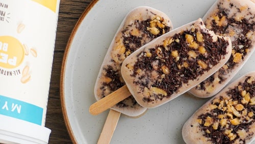 Köstliche Erdnussbutter Eiscreme Lollies