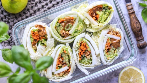Low Carb Rohkost Wraps | Vegane Meal Prep