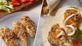 Simple & köstliche Hähnchen-Goujon-Wraps