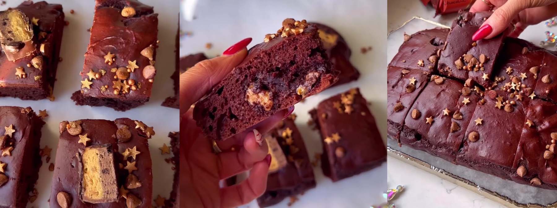 Karamellige Schokoladen Protein Brownies