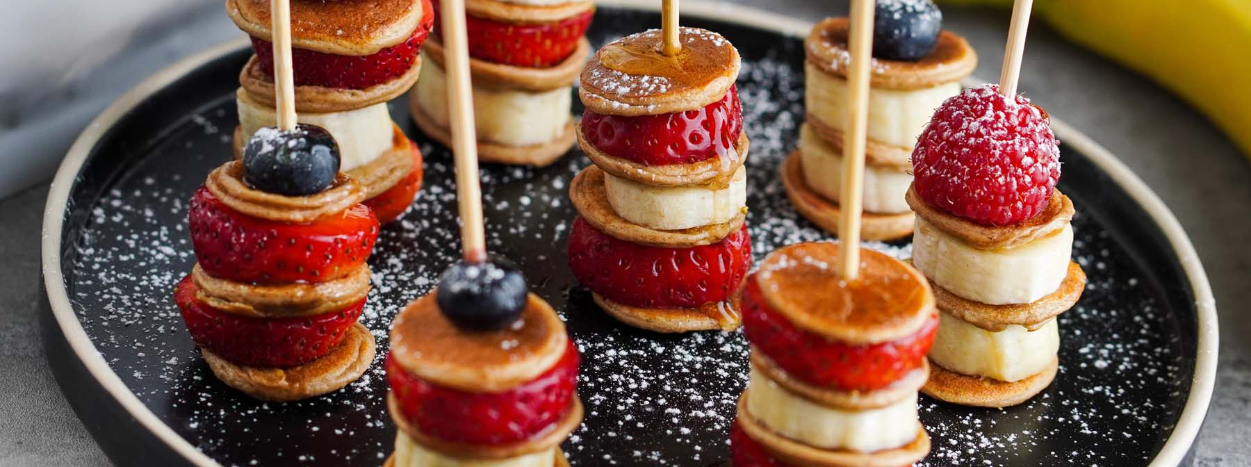 Pancake Spieße mit nur 3 Zutaten