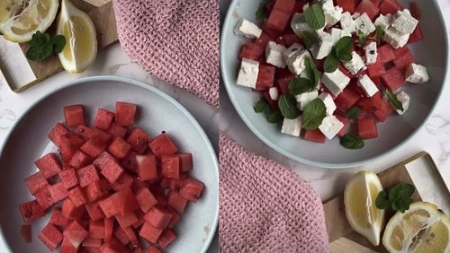 Frischer Wassermelonen & Feta Salat