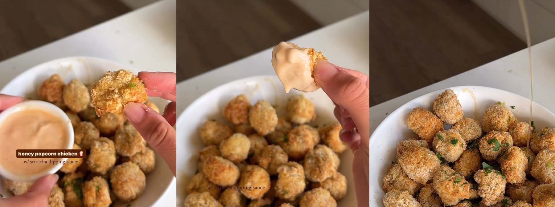 Popcorn Hähnchen mit Honig