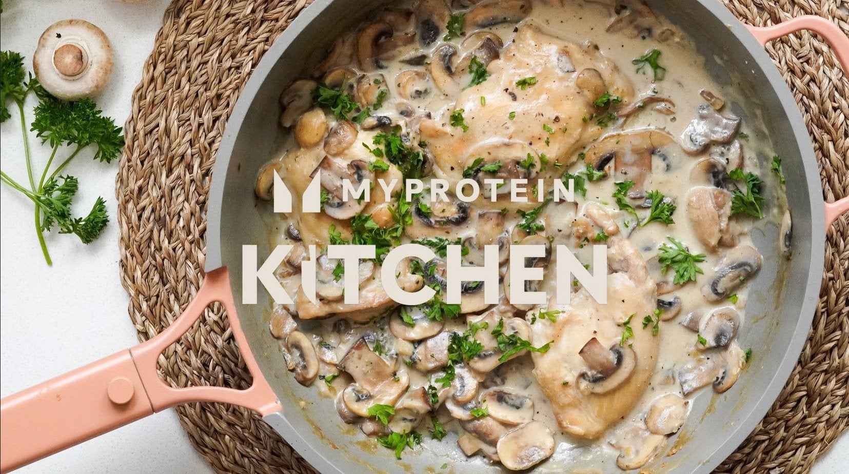 Cremige Hähnchenschenkel mit Champignons
