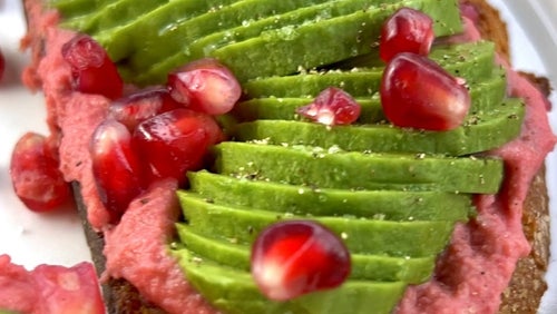 Pink Hummus Snack für Zwischendurch