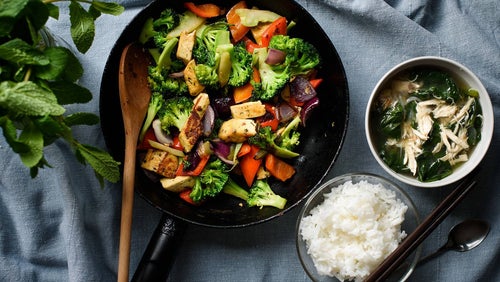 Gemüse Curry Reispfanne