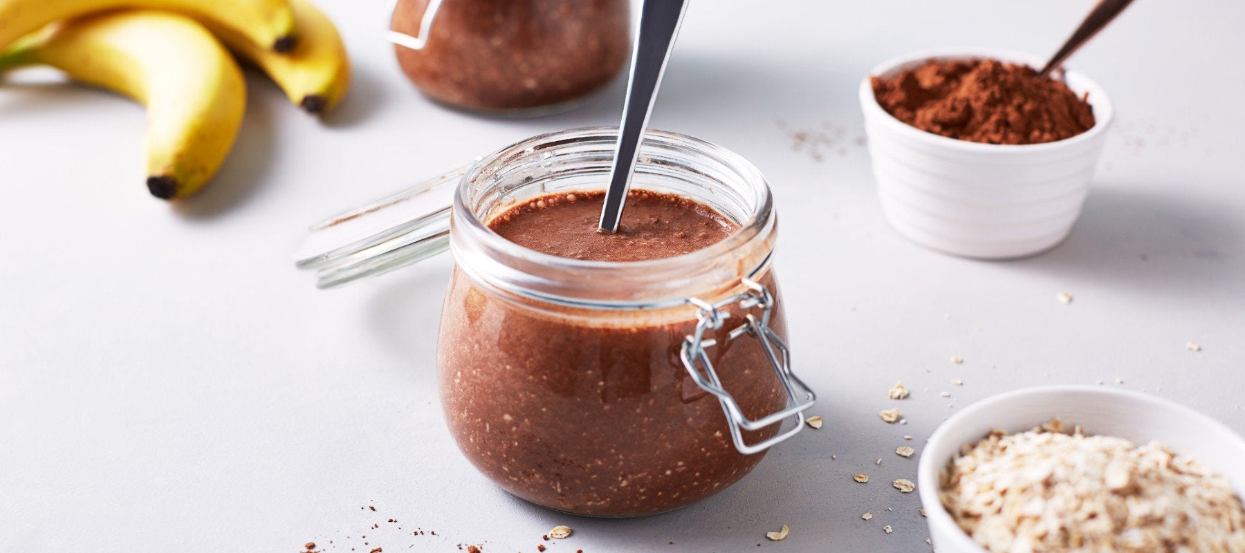 Overnight Oats mit Banane & Schokolade | Starte gut in den Tag