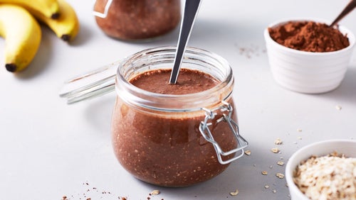Overnight Oats mit Banane & Schokolade | Starte gut in den Tag