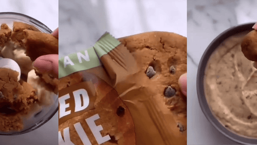 Proteinreiche Chocolate Chip Cookie Smoothie Bowl