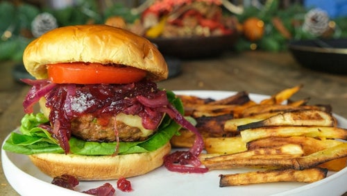 Christmas Turkey & Cranberry Burger
