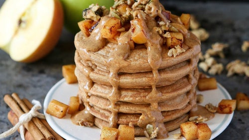 Toffee Apple Protein Pancakes | Lean Breakfast Recipe