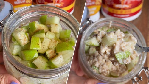 Toffee Apple Protein Overnight Oats