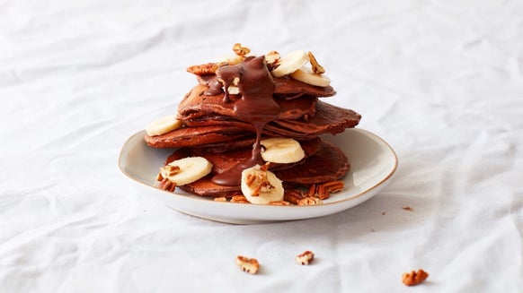 Tortitas de avena de chocolate altas en proteína