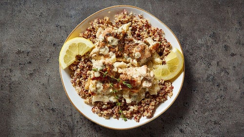 Pollo al limón cremoso con un toque de tomillo | Meal prep