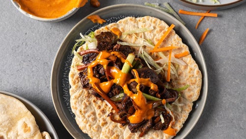 Wraps coreanos picantes de ternera