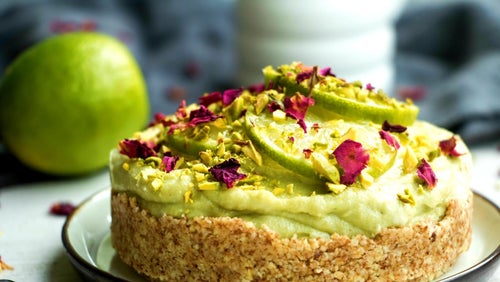 Cheesecake de Abacate e Lima | Cheesecake Vegan Sem Cozedura