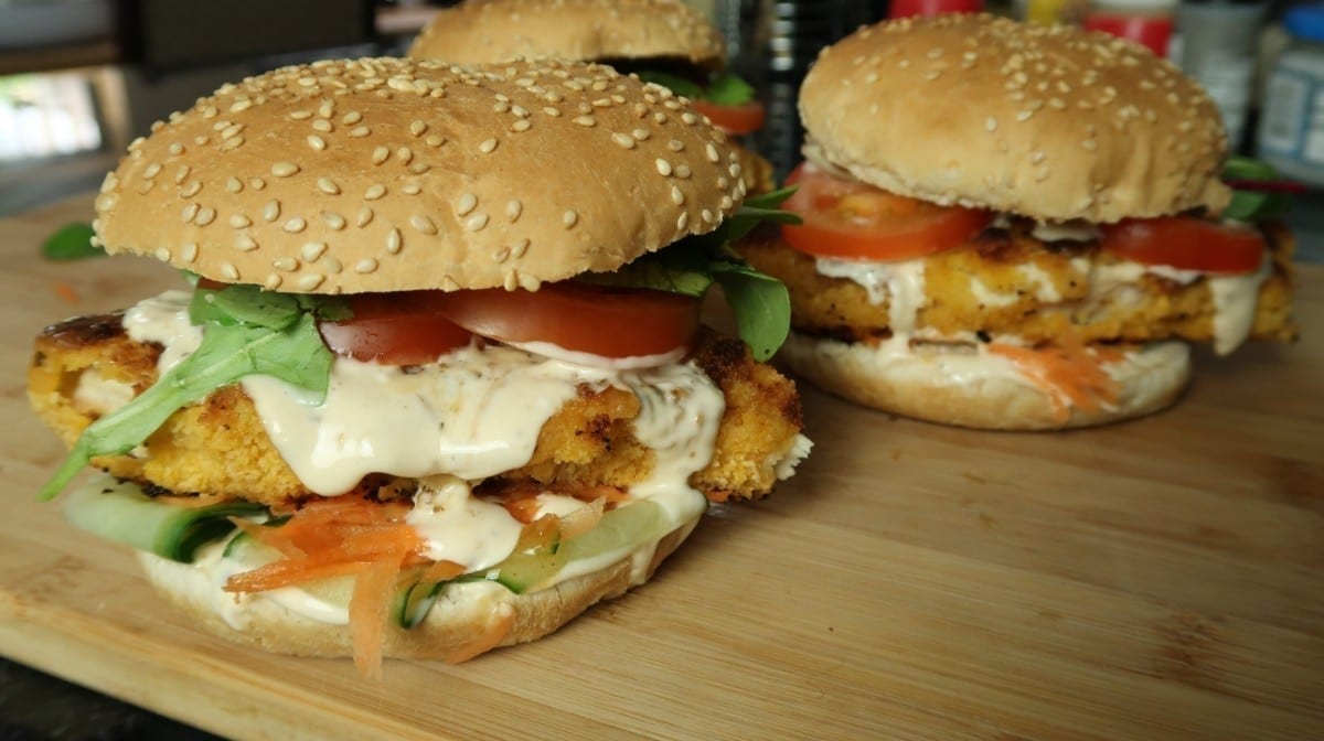 Crispy Sweet Chilli Chicken Burgers