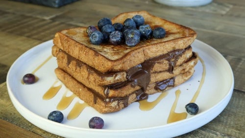 High-Protein Chocolate Hazelnut French Toast