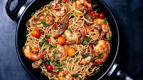Pasta Pesto Met Hollandse Garnalen