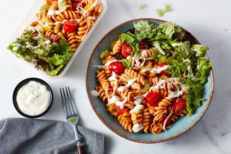 Buffalo Chicken Pasta Salad | 3-Day Chicken Meal Prep